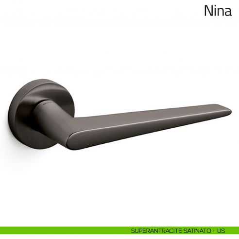 Maniglia per porta Nina Olivari superantracite satinato