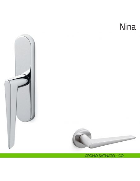 Maniglia per finestra cremonese Nina Olivari cromo satinato