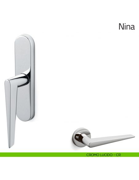 Maniglia per finestra cremonese Nina Olivari cromo lucido