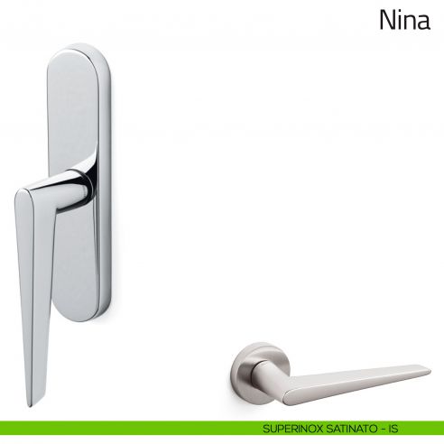 Maniglia per finestra cremonese Nina Olivari superinox satinato
