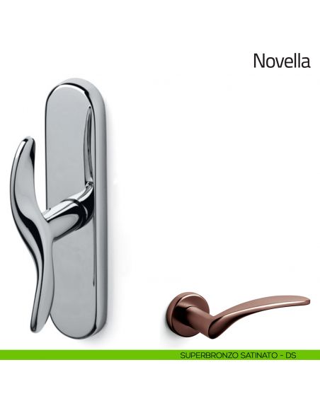 Maniglia per finestra cremonese Novella Olivari superbronzo satinato