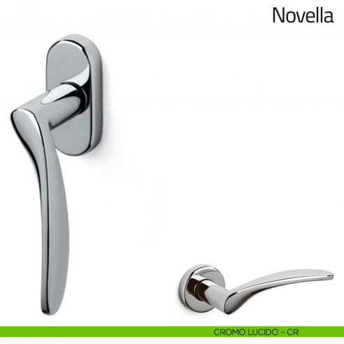Maniglia per finestra martellina DK Novella Olivari cromo lucido