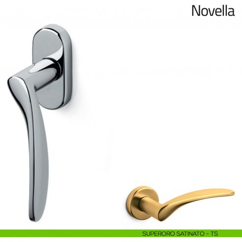 Maniglia per finestra martellina DK Novella Olivari superoro satinato