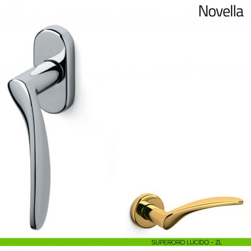 Maniglia per finestra martellina DK Novella Olivari superoro lucido