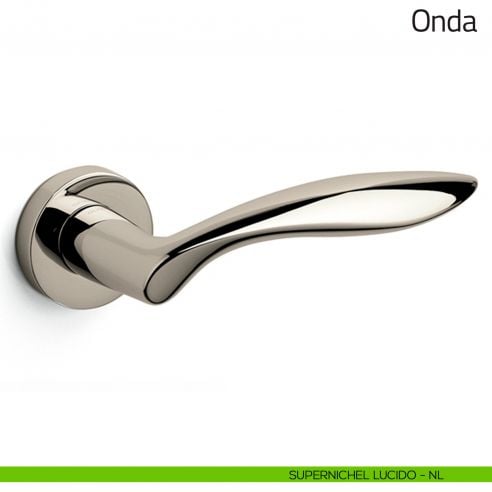 Maniglia per porta Onda Olivari supernichel lucido