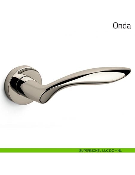Maniglia per porta Onda Olivari supernichel lucido