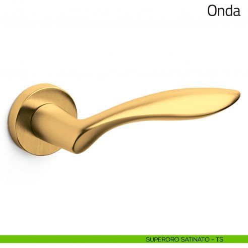 Maniglia per porta Onda Olivari superoro satinato