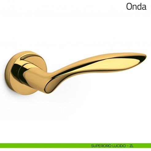 Maniglia per porta Onda Olivari superoro lucido