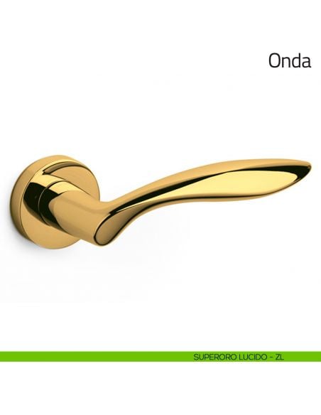 Maniglia per porta Onda Olivari superoro lucido