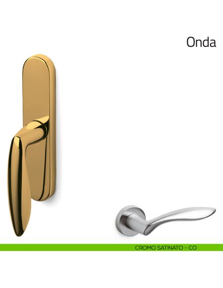 Maniglia per finestra cremonese Onda Olivari cromo satinato