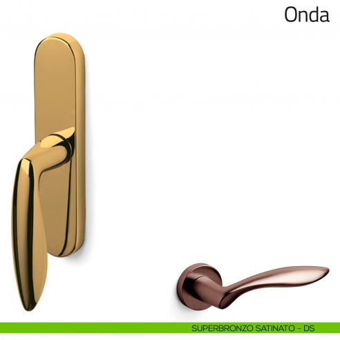 Maniglia per finestra cremonese Onda Olivari superbronzo satinato