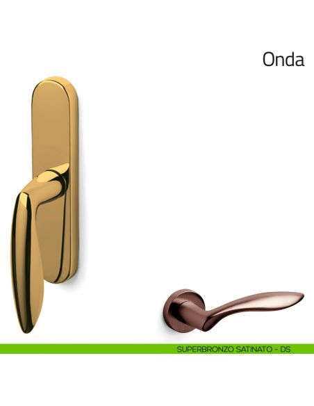 Maniglia per finestra cremonese Onda Olivari superbronzo satinato