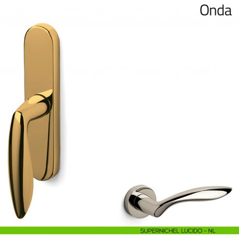 Maniglia per finestra cremonese Onda Olivari supernichel lucido