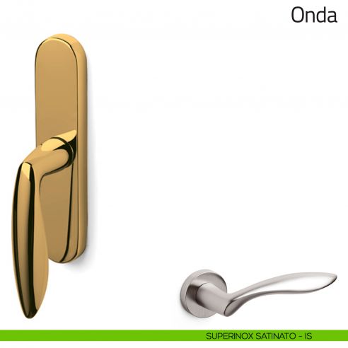 Maniglia per finestra cremonese Onda Olivari superinox satinato