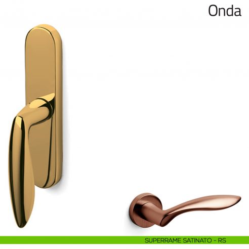 Maniglia per finestra cremonese Onda Olivari superrame satinato
