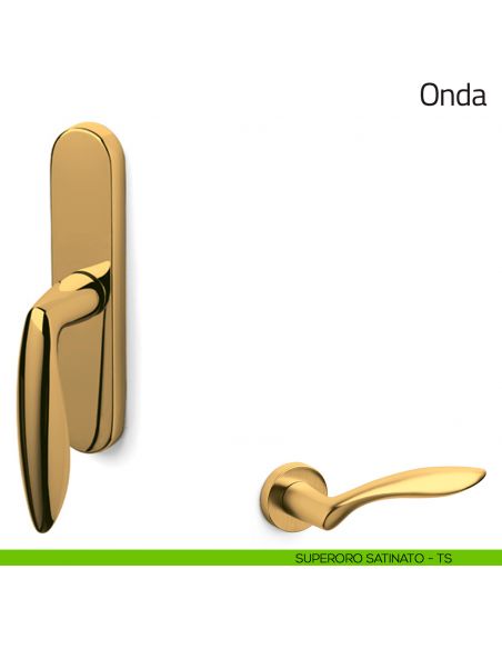 Maniglia per finestra cremonese Onda Olivari superoro satinato