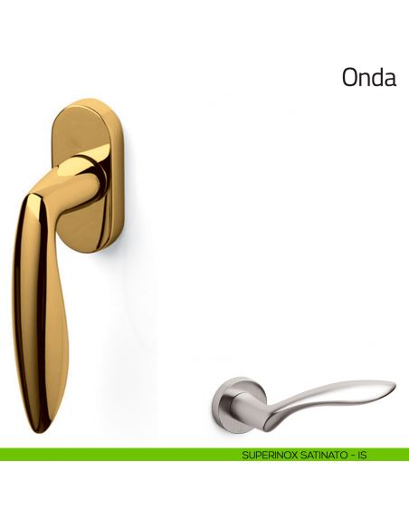 Maniglia per finestra martellina DK Onda Olivari superinox satinato