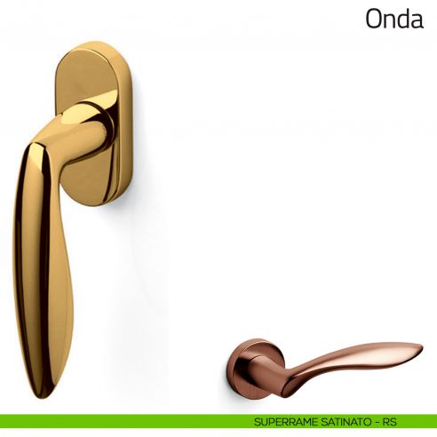 Maniglia per finestra martellina DK Onda Olivari superrame satinato