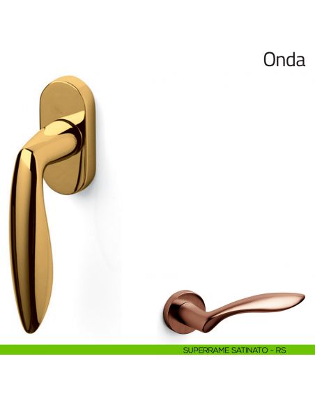 Maniglia per finestra martellina DK Onda Olivari superrame satinato