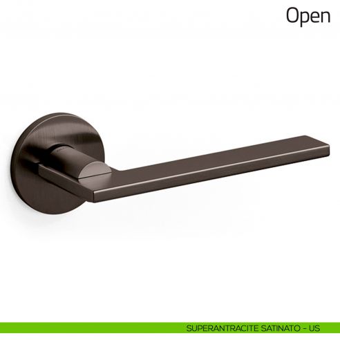 Maniglia per porta Open Olivari superantracite satinato
