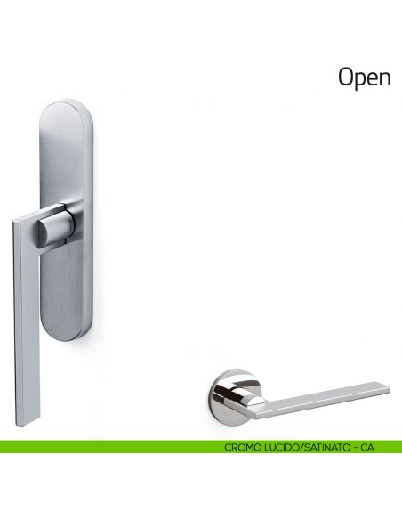 Maniglia per finestra cremonese Open Olivari cromo lucido/satinato
