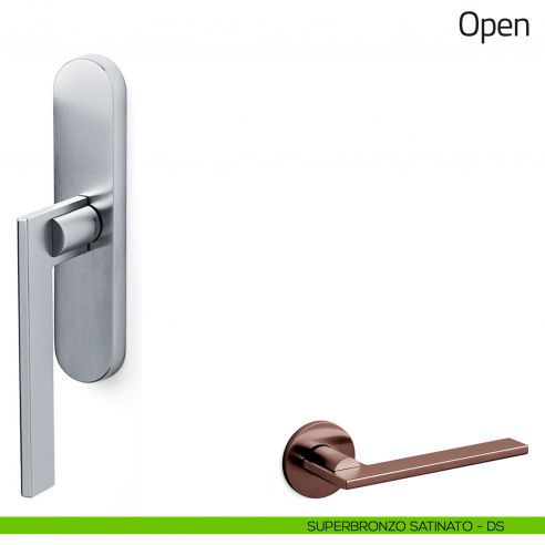 Maniglia per finestra cremonese Open Olivari superbronzo satinato