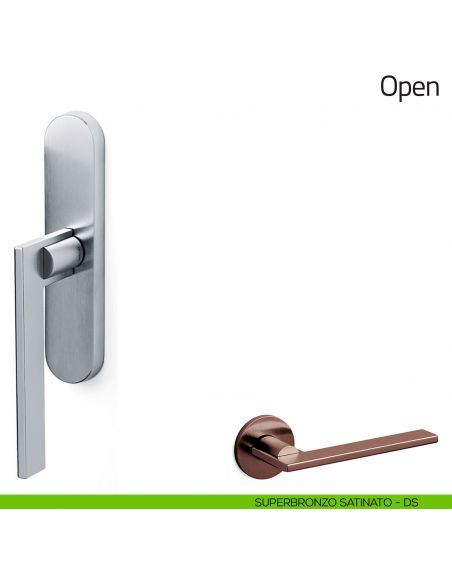 Maniglia per finestra cremonese Open Olivari superbronzo satinato