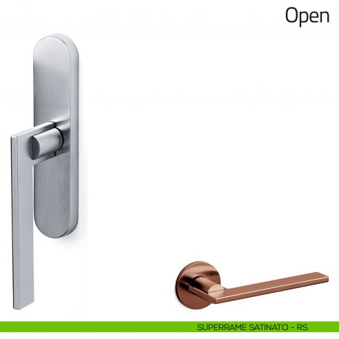 Maniglia per finestra cremonese Open Olivari superrame satinato