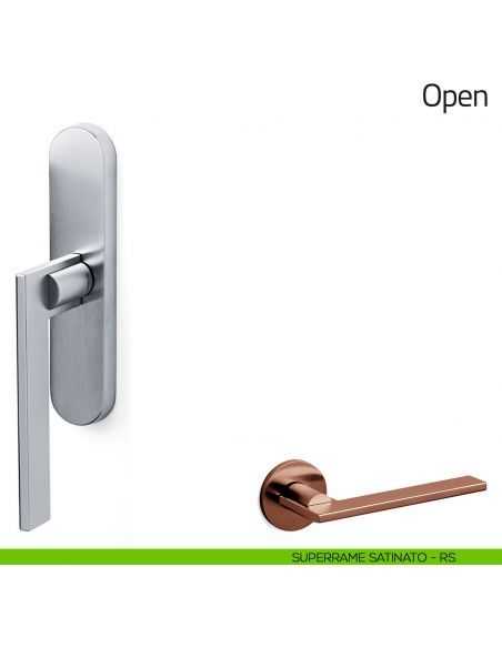 Maniglia per finestra cremonese Open Olivari superrame satinato