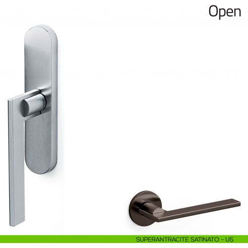 Maniglia per finestra cremonese Open Olivari superantracite satinato