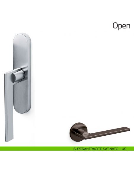 Maniglia per finestra cremonese Open Olivari superantracite satinato