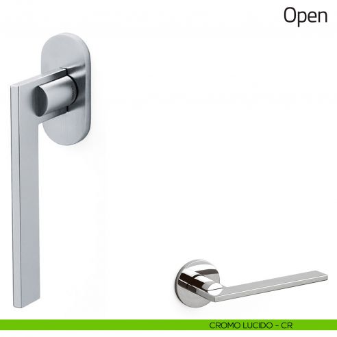 Maniglia per finestra martellina DK Open Olivari cromo lucido