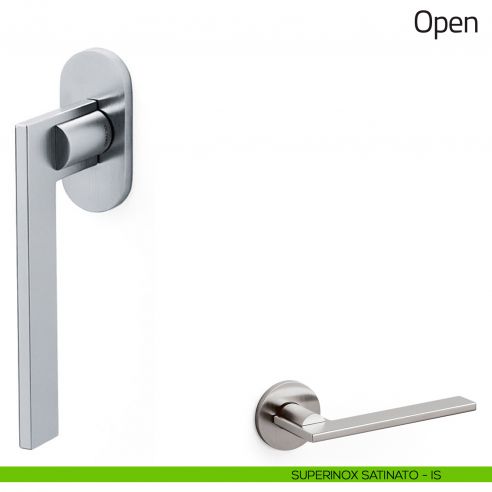 Maniglia per finestra martellina DK Open Olivari superinox satinato