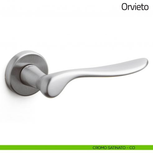 Maniglia per porta Orvieto Olivari cromo satinato