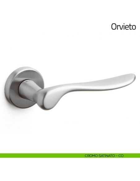Maniglia per porta Orvieto Olivari cromo satinato