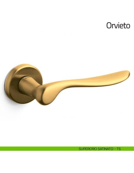 Maniglia per porta Orvieto Olivari superoro satinato