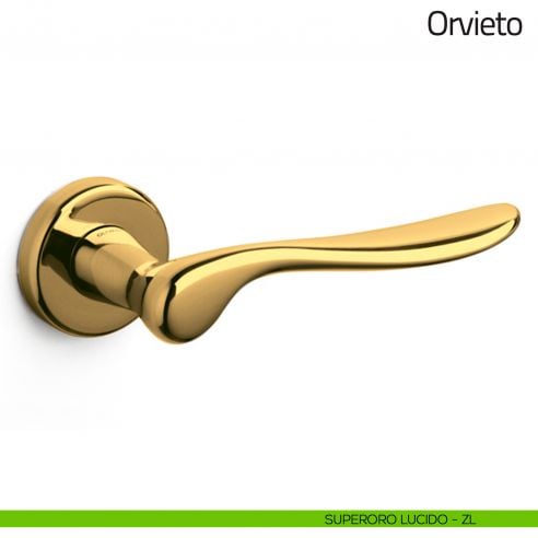 Maniglia per porta Orvieto Olivari superoro lucido