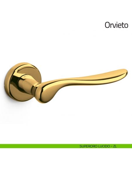 Maniglia per porta Orvieto Olivari superoro lucido