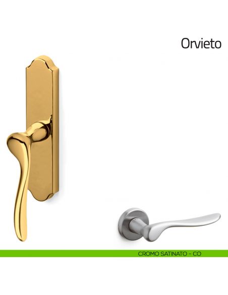 Maniglia per finestra cremonese Orvieto Olivari cromo satinato