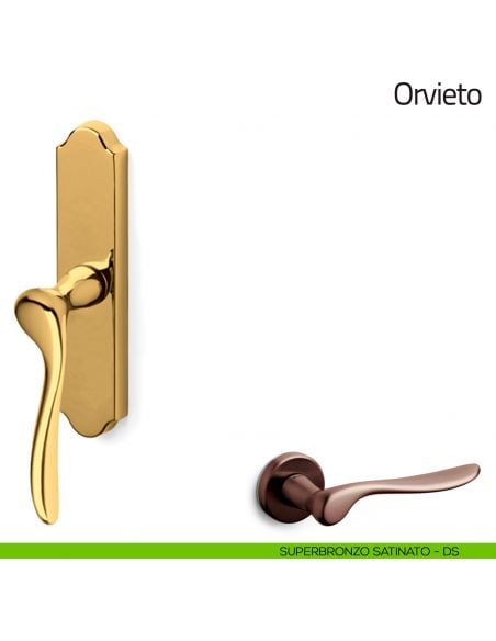 Maniglia per finestra cremonese Orvieto Olivari superbronzo satinato