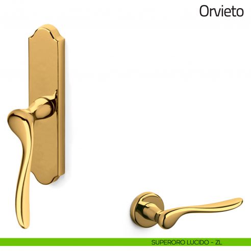 Maniglia per finestra cremonese Orvieto Olivari superoro lucido