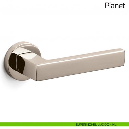 Maniglia per porta Planet Olivari supernichel lucido