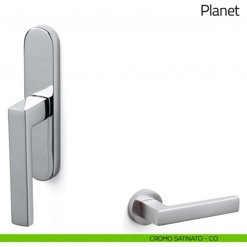 Maniglia per finestra cremonese Planet Olivari cromo satinato