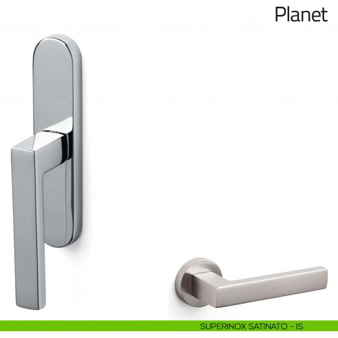 Maniglia per finestra cremonese Planet Olivari superinox satinato