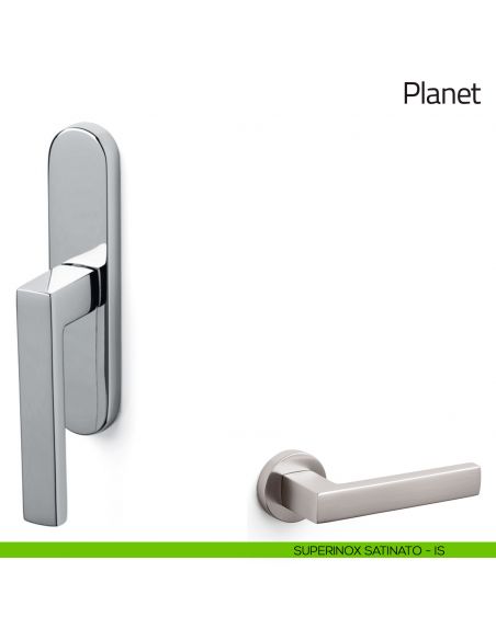 Maniglia per finestra cremonese Planet Olivari superinox satinato