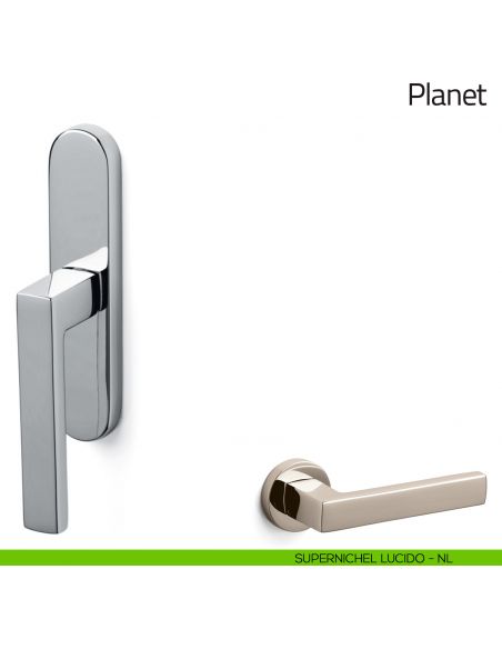 Maniglia per finestra cremonese Planet Olivari supernichel lucido
