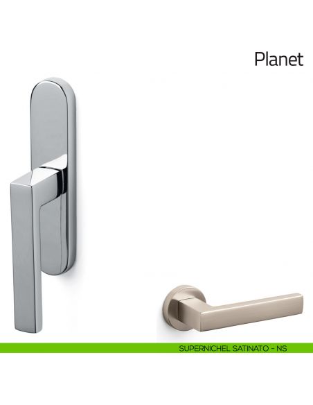Maniglia per finestra cremonese Planet Olivari supernichel satinato