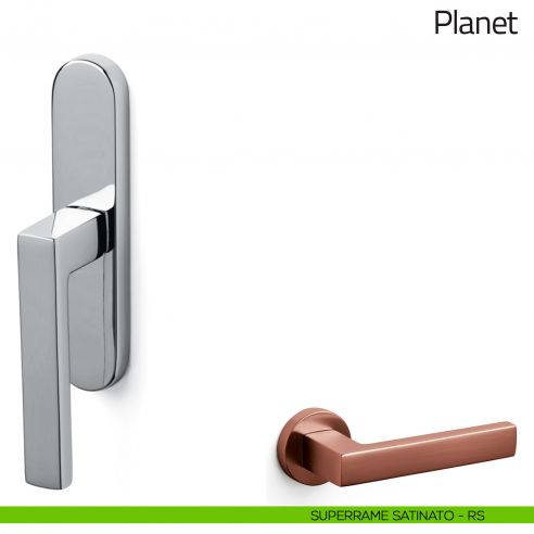 Maniglia per finestra cremonese Planet Olivari superrame satinato