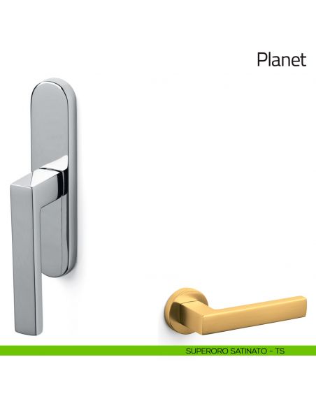 Maniglia per finestra cremonese Planet Olivari superoro satinato