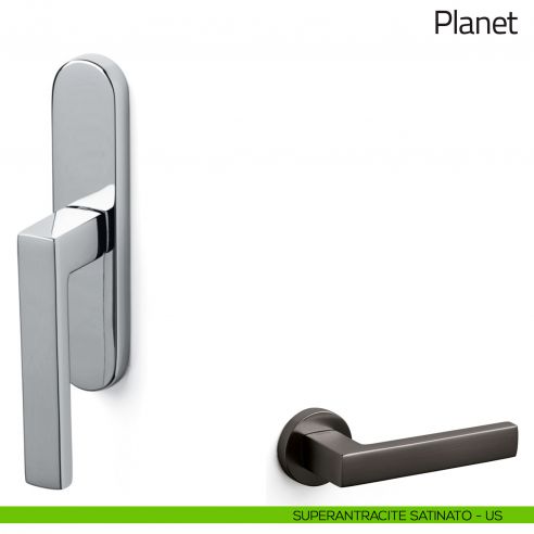 Maniglia per finestra cremonese Planet Olivari superantracite satinato